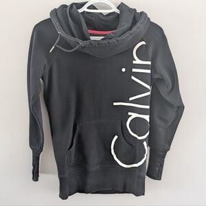 Calvin Klein Performance Quick Dry Cowl Neck Sweatshirt Black Size XS
